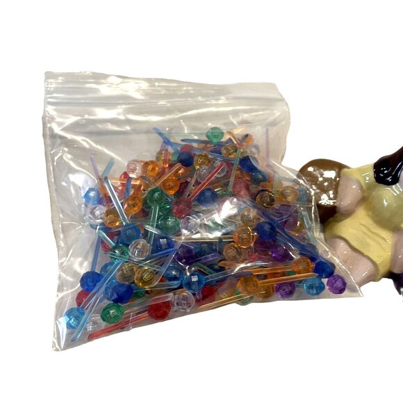 Unique Vintage Handmade Ceramic Green u Christmas Tree Little Girl Presents Tedd - Picture 6 of 16